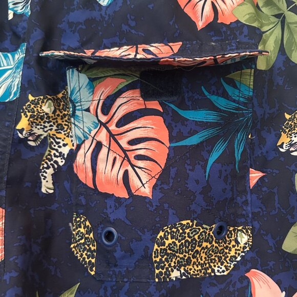 George brand men's swim shorts, tiger/floral print, sz S (28-30) - Picture 8 of 10